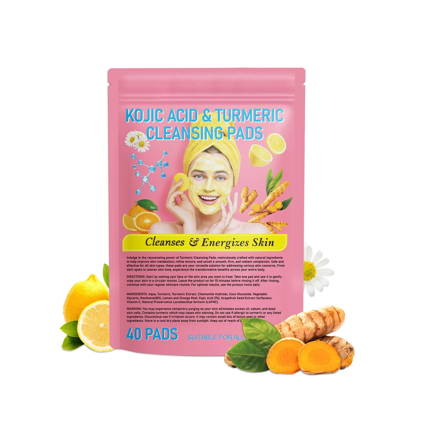 Lovura Co. Turmeric & Kojic Cleansing Pads